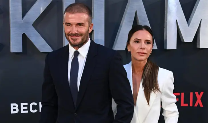 David Beckham new wife - David and Victoria Beckham at an event.