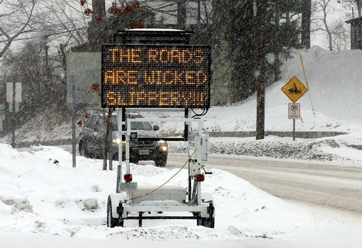 Creative Caution on Snowy Roads