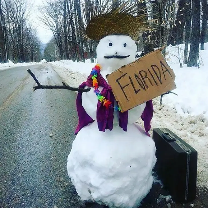 Florida-Bound Snowman